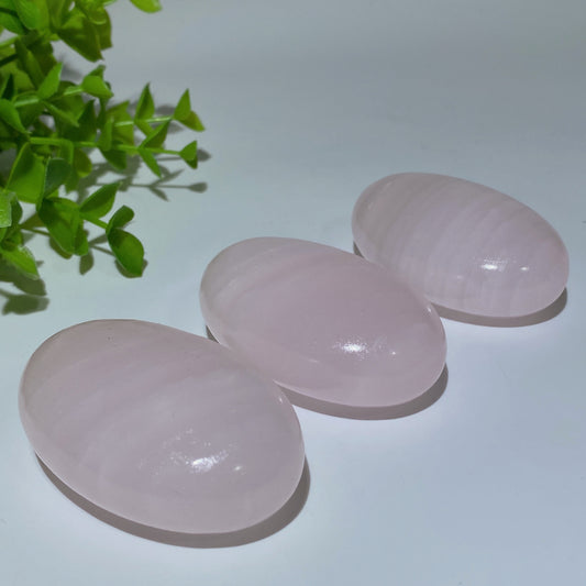 2.2"-2.4" UV Reactive Pink Calcite Heart Moon Palm Crystal Healing Bulk Wholesale