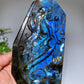 14.5cm Unique Labradorite Mermaid Carving Free Form Crystal Healing Bulk Wholesale