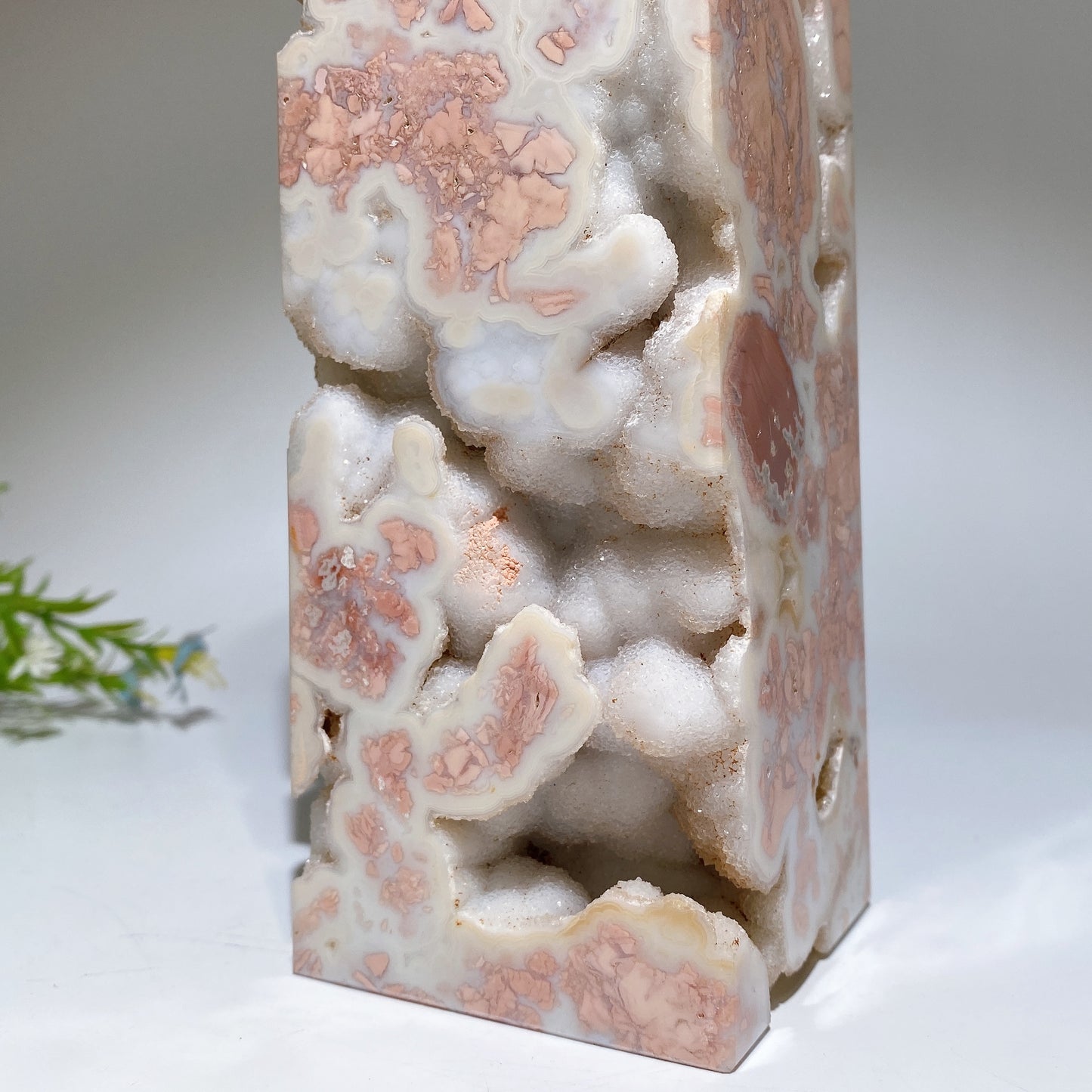 27cm Unique Druzy Cotton Candy Agate Tower Crystal Healing Bulk Wholesale