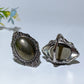 Copper Silver Plated Pyrite Ring Crystal Healing Bulk Wholesale