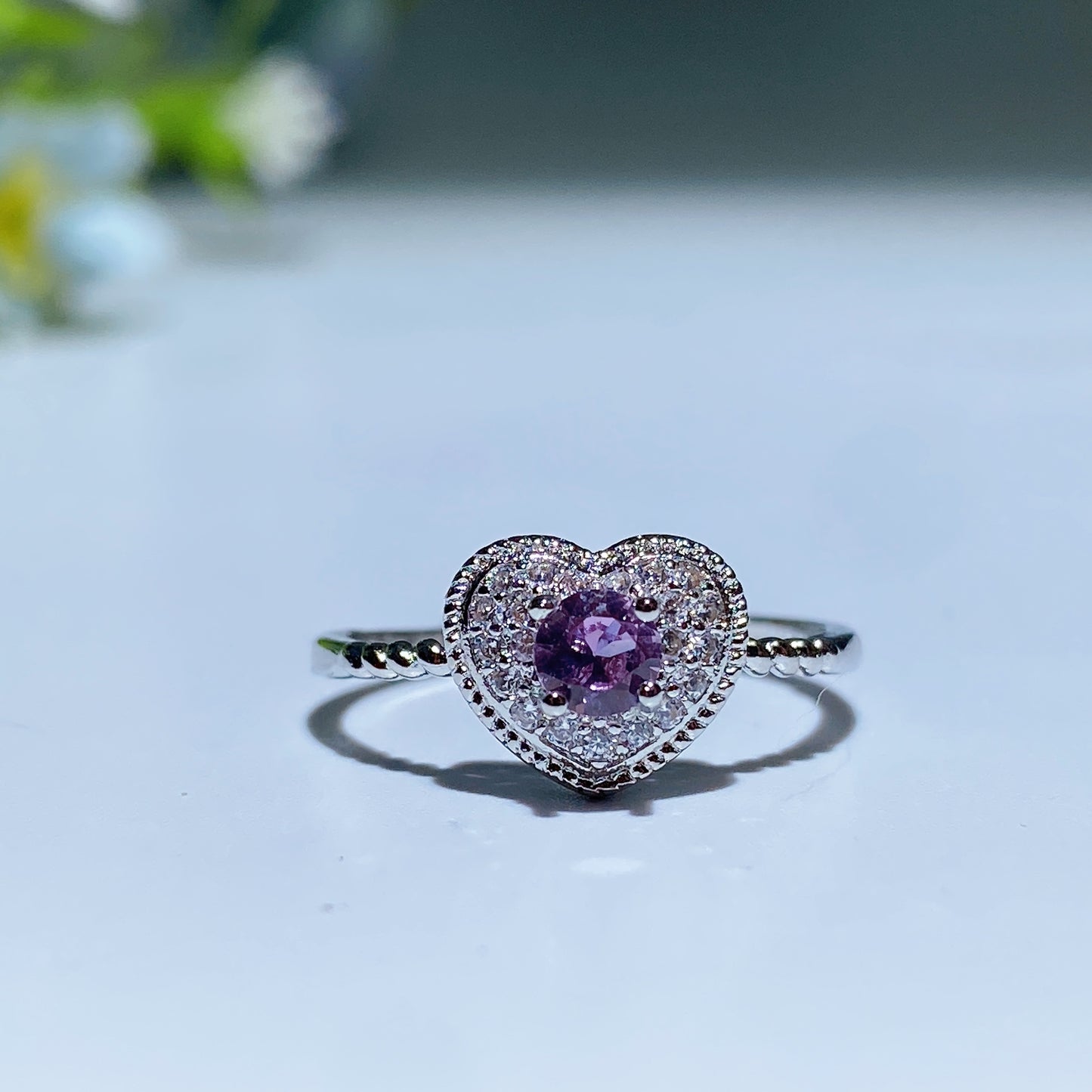 White Cooper Alexanderite Ring Crystal Healing Bulk Wholesale