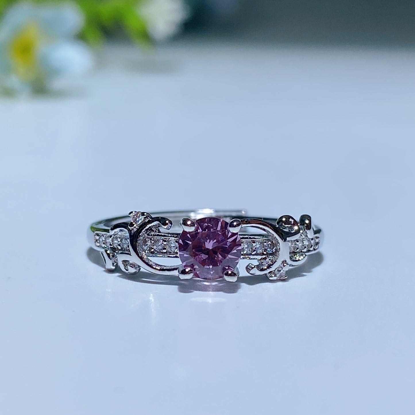 White Cooper Alexanderite Ring Crystal Healing Bulk Wholesale