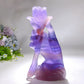 20cm Fuorite Hand Rose Flower Carving Crystal Healing Bulk Wholesale