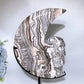 Large Chocolate Calcite Moon with Skull Carving Crystal Healing Bulk Wholesale