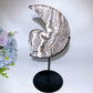 Large Chocolate Calcite Moon with Skull Carving Crystal Healing Bulk Wholesale