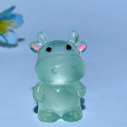 1.1" Luminous Cow Carving Crystal Healing Bulk Wholesale