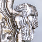 Large Chocolate Calcite Moon with Skull Carving Crystal Healing Bulk Wholesale