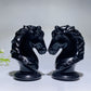 2.9" Black Obsidian Horse Head Carving Crystal Healing Bulk Wholesale