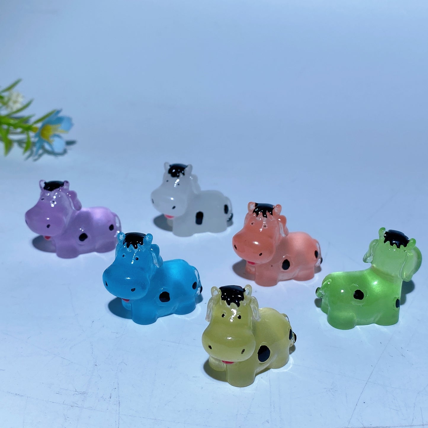1.1" Luminous Cow Carving Crystal Healing Bulk Wholesale