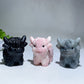 3.2" Crystal Cattle Carving Crystal Healing Bulk Wholesale
