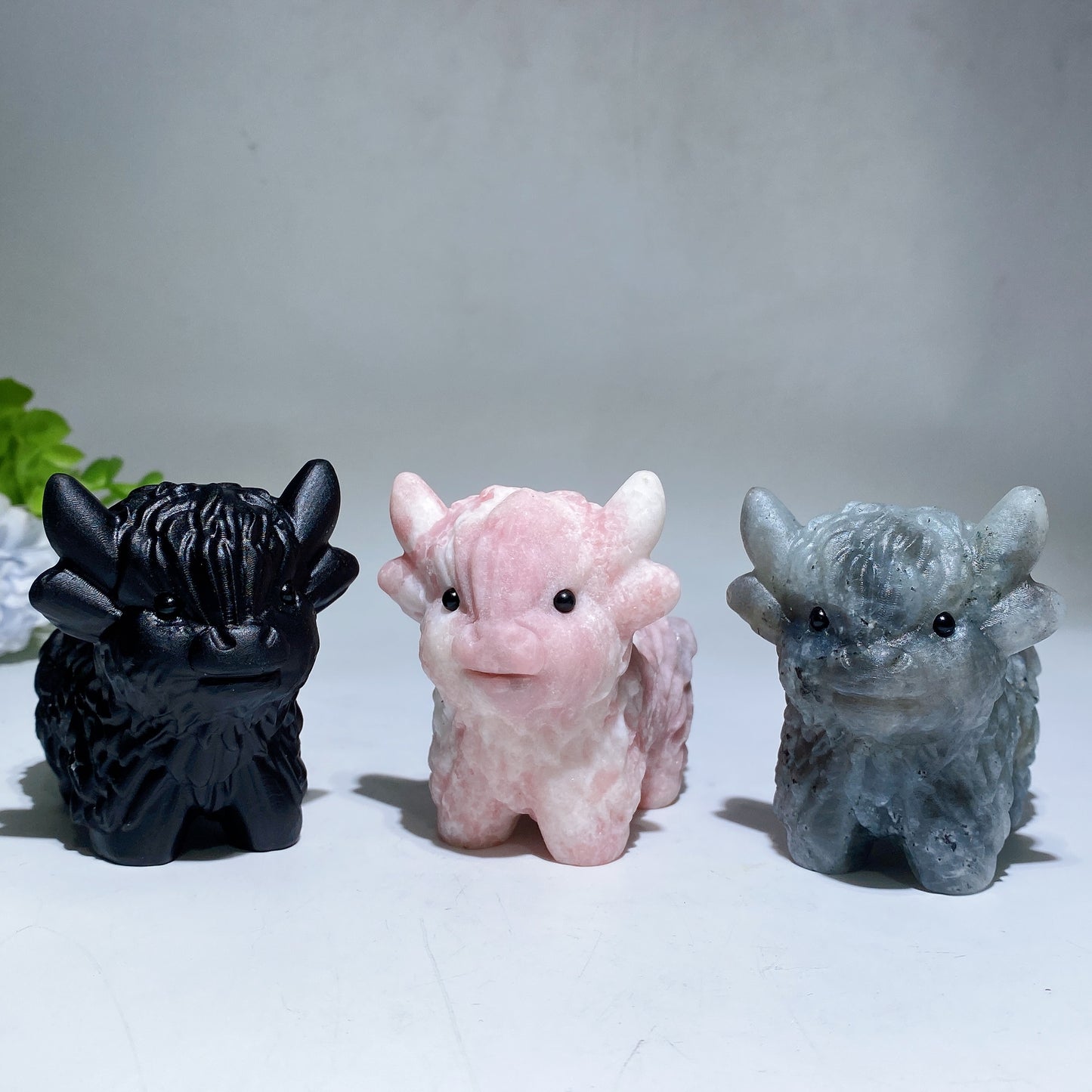 3.2" Crystal Cattle Carving Crystal Healing Bulk Wholesale