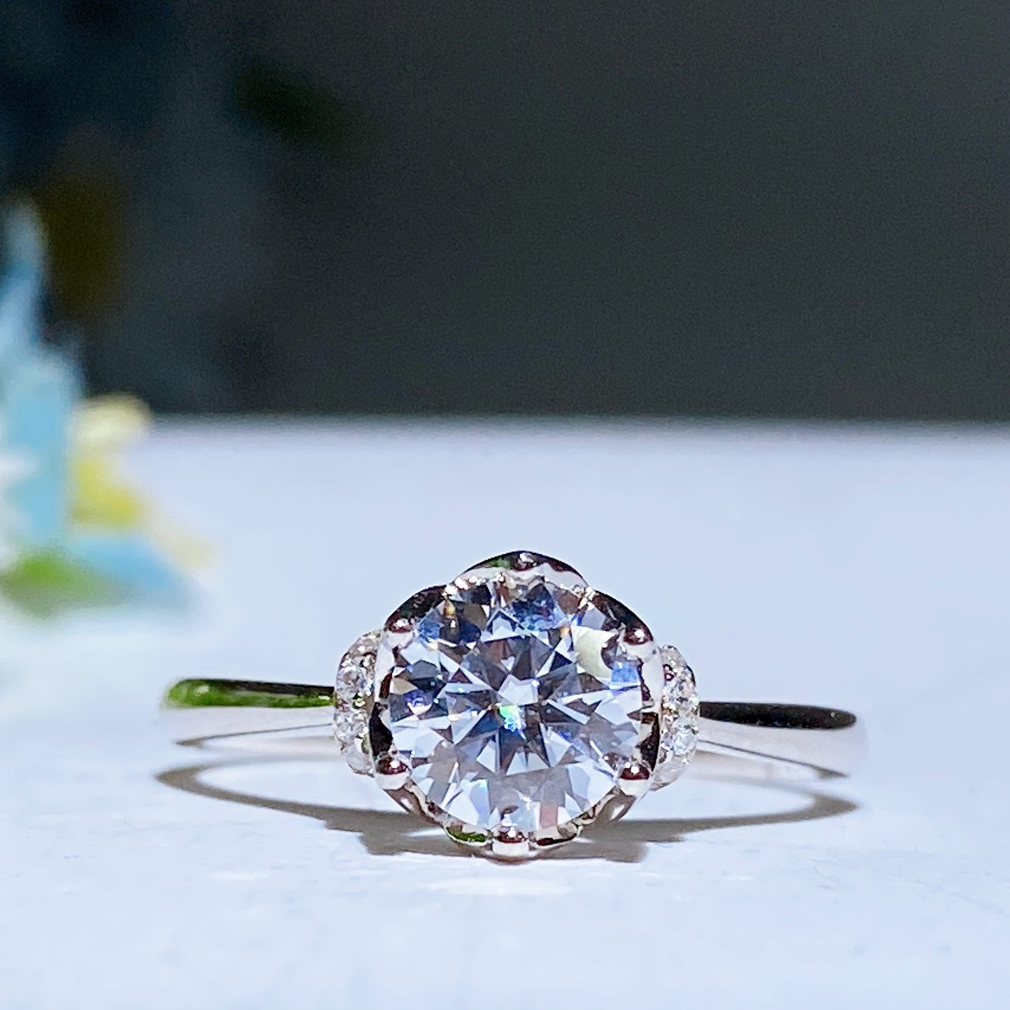 Moissanite Ring Fixed Size Crystal Healing Bulk Wholesale