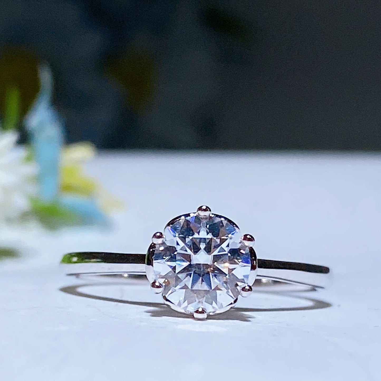 Moissanite Ring Fixed Size Crystal Healing Bulk Wholesale