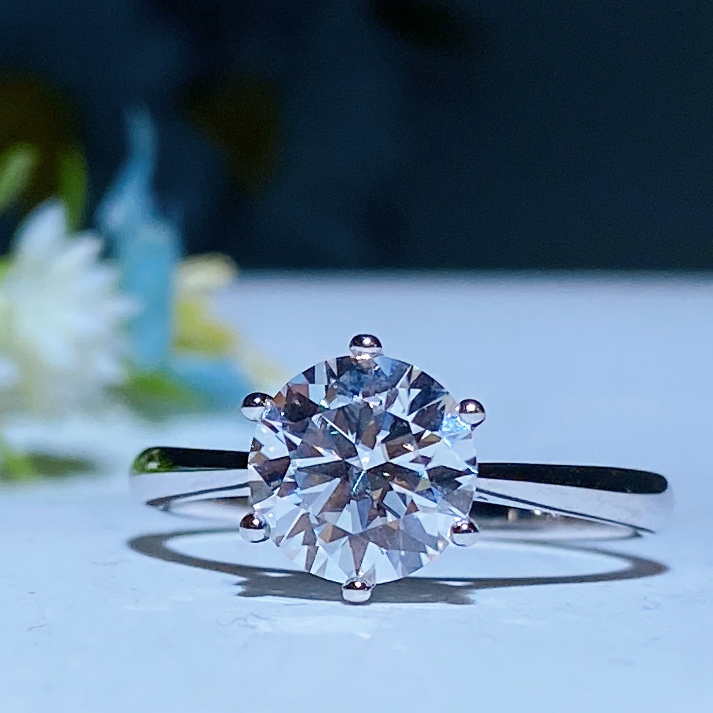Moissanite Ring Fixed Size Crystal Healing Bulk Wholesale