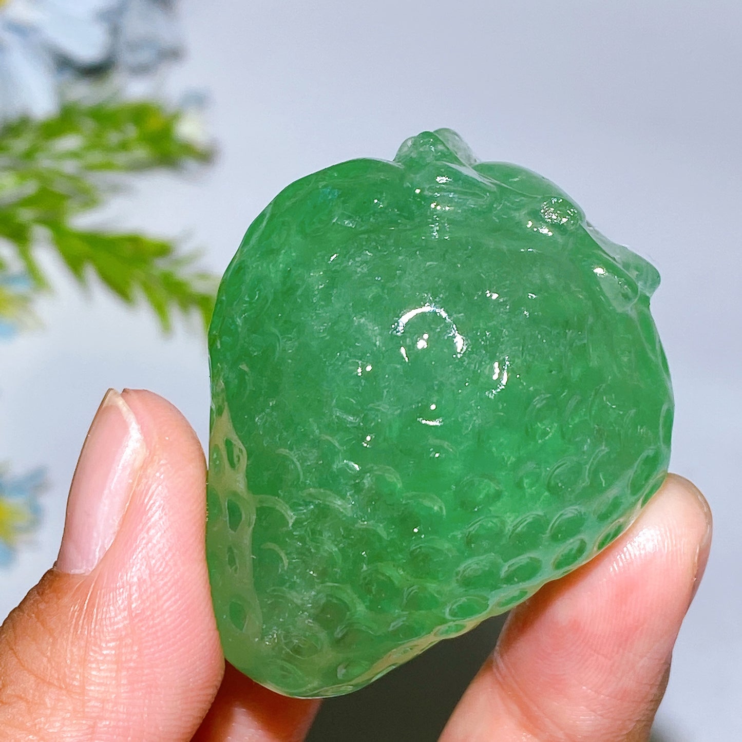 2.0" Crystal Strawberry Fruit Carving Crystal Healing Bulk Wholesale