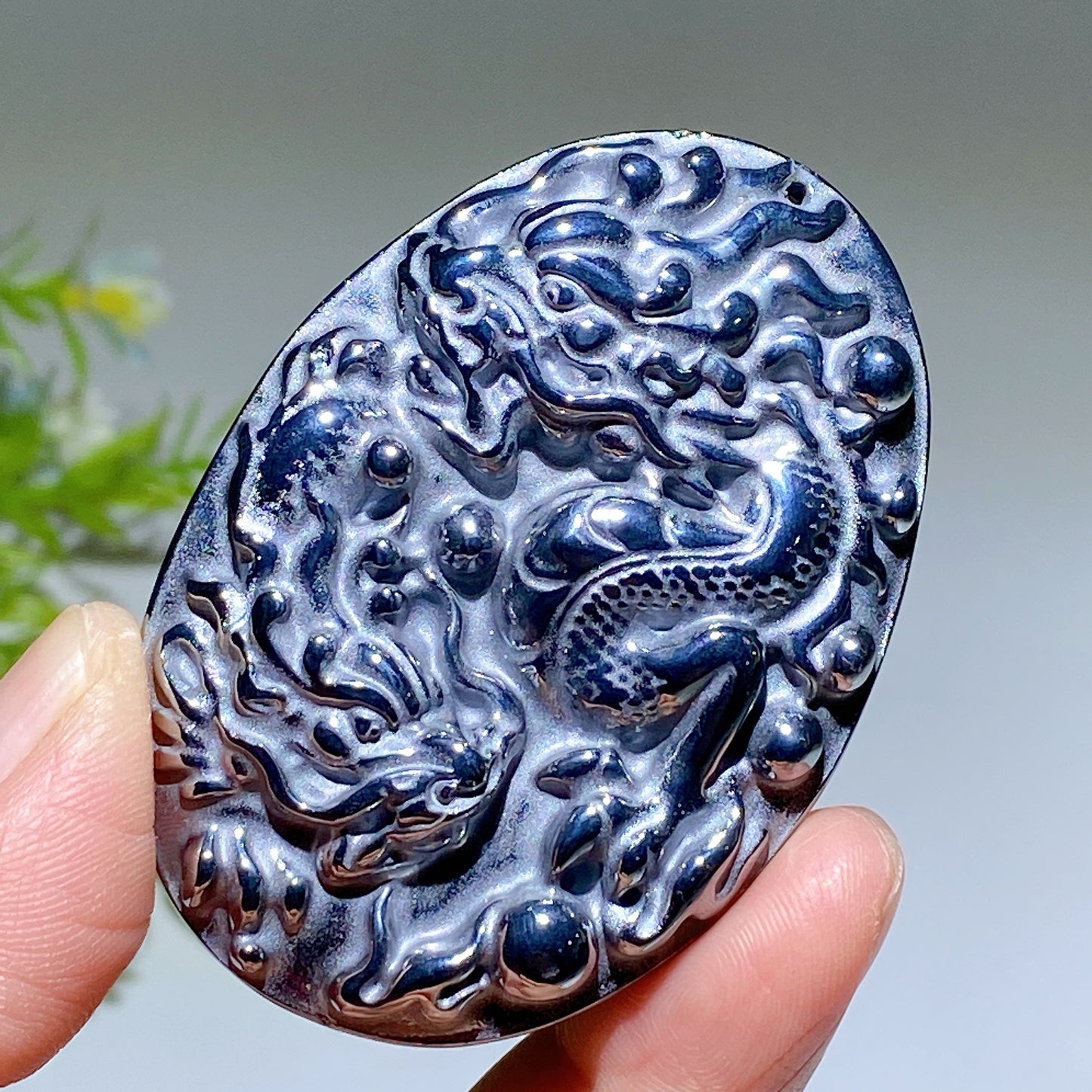 1 pc Drilled Terahertz for Pendant DIY Crystal Healing Bulk Wholesale