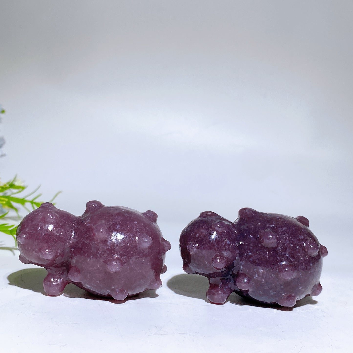 2.4" Purple Mica Pokemon Weezing Carving Crystal Healing Bulk Wholesale