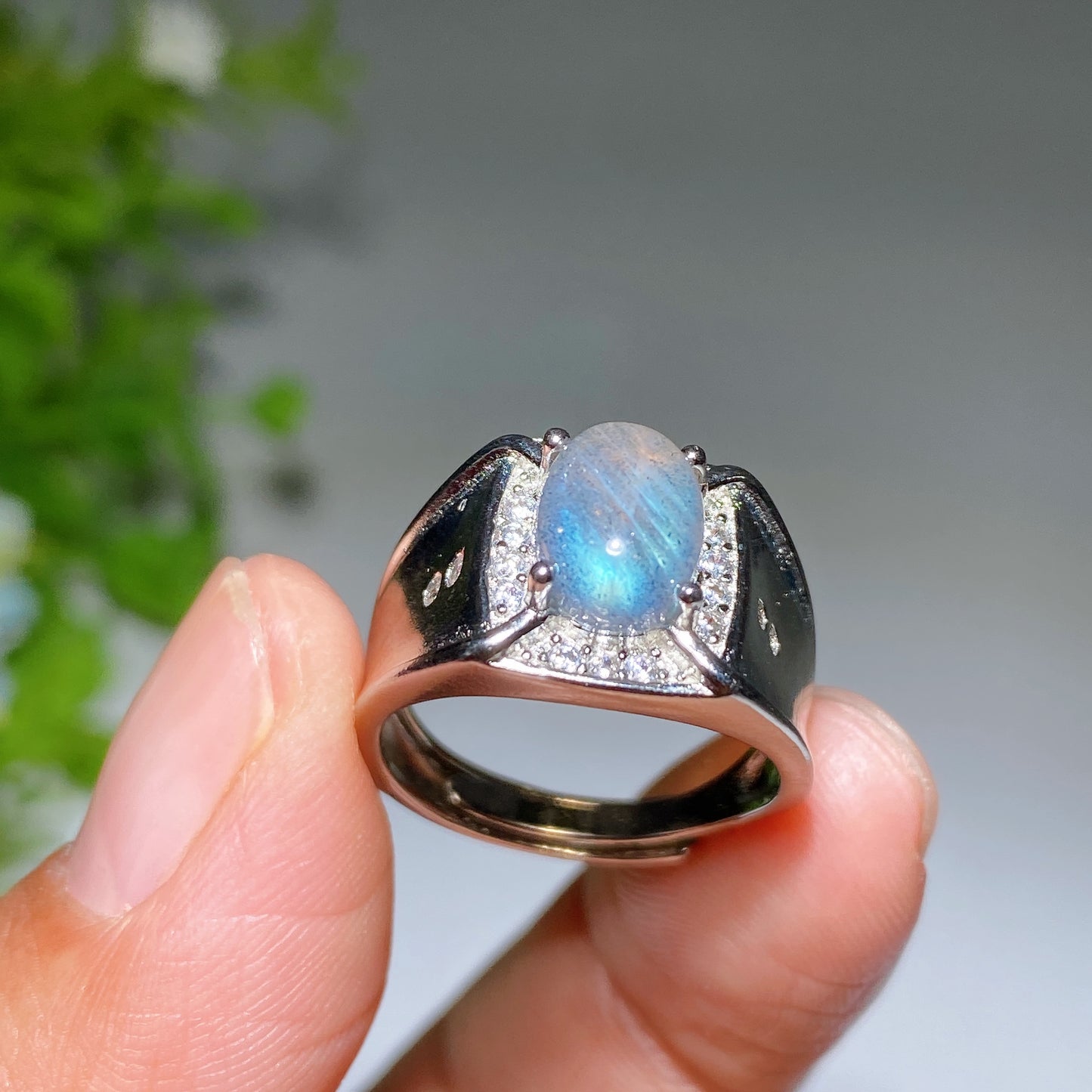 White Cooper Crystal Men Ring Crystal Healing Bulk Wholesale