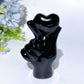 3.1" Crystal Finger Heart Carving Crystal Healing Bulk Wholesale