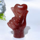 3.1" Crystal Finger Heart Carving Crystal Healing Bulk Wholesale