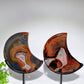 Druzy  Sardonyx Moon Carving with Stand Crystal Healing Bulk Wholesale
