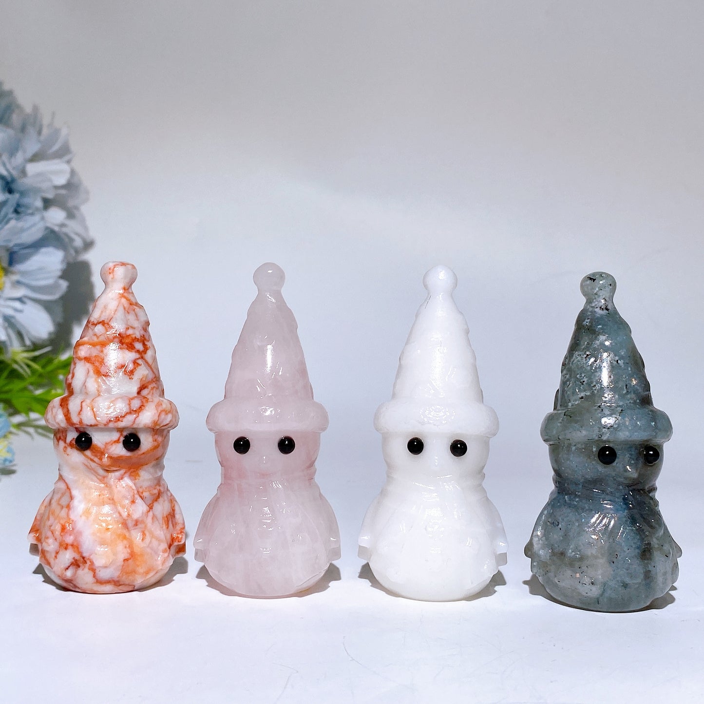 3.1" Crystal Snowman Carving Crystal Healing Bulk Wholesale
