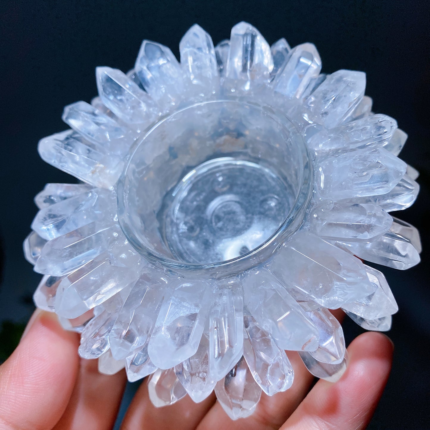 3.6" Crystal Candle Holder Crystal Healing Bulk Wholesale