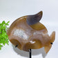 Druzy Agate Fish Carving with Stand Crystal Healing Bulk Wholesale