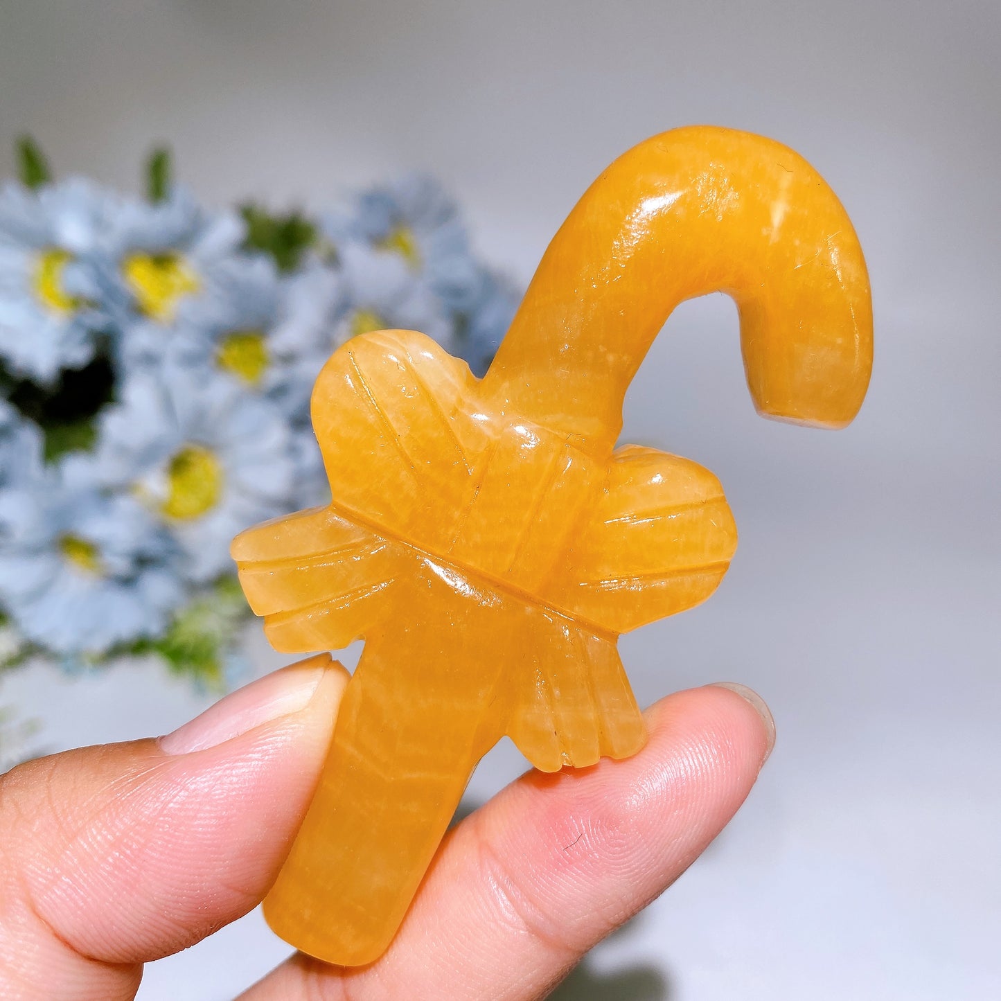3.1" Crystal Candy Cane Carving Crystal Healing Bulk Wholesale