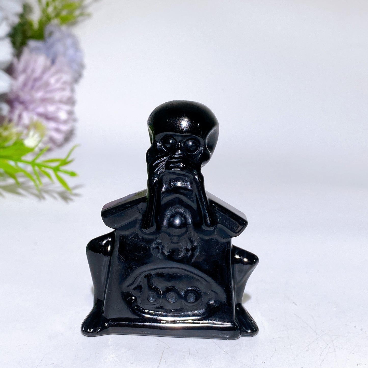 2.5" Crystal No Say Carving for Halloween Crystal Healing Bulk Wholesale