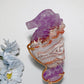 4.5" Mixed Crystal Sea Horse Hippocampus Carvings with Stand Bulk Wholesale