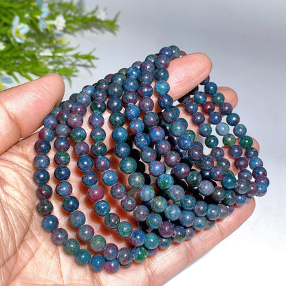 6mm 8mm Ruby In Kyanite UV Reactive Bracelet Crystal Healing Bulk Wholesale