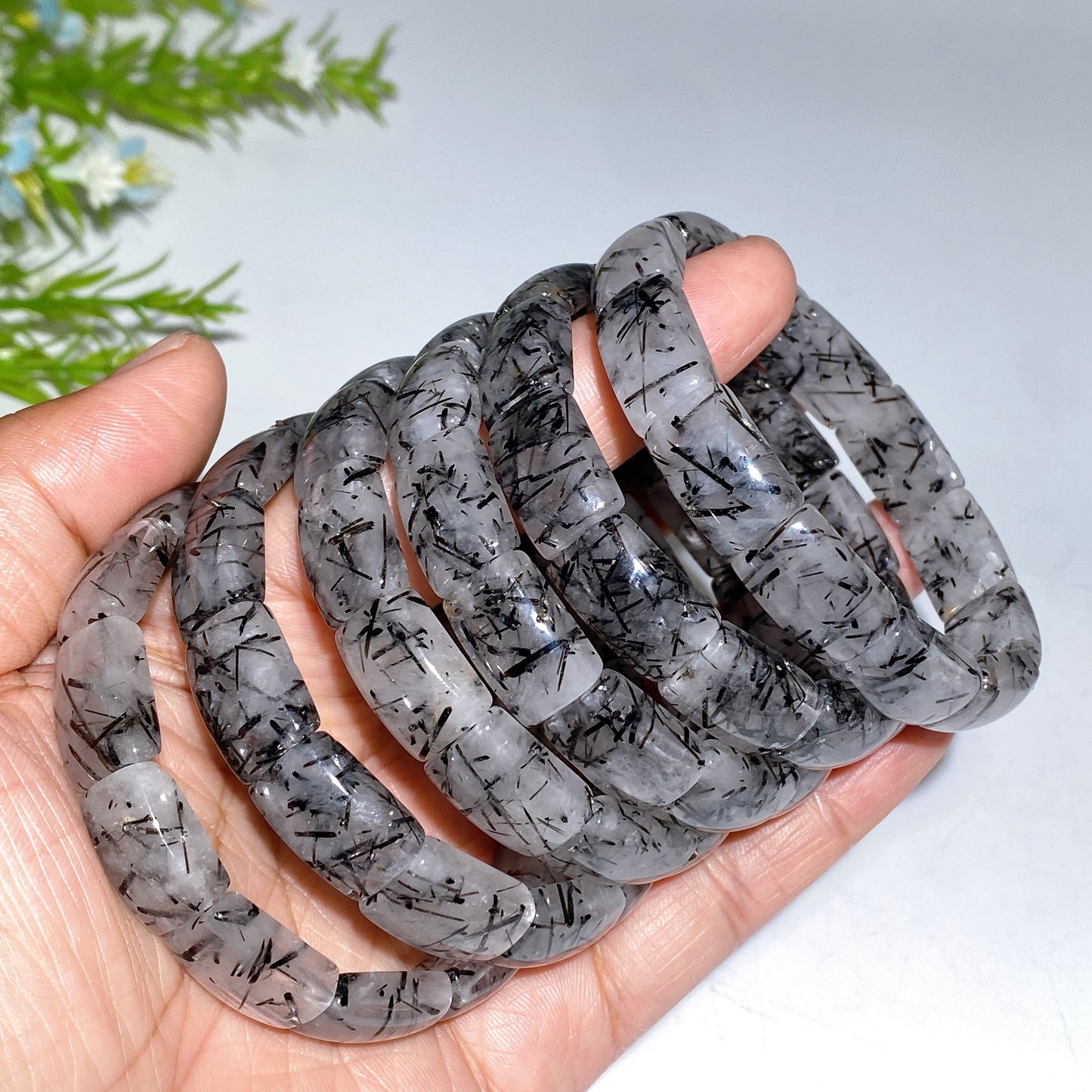 Black Tourmaline Bangle Crystal Healing Bulk Wholesale