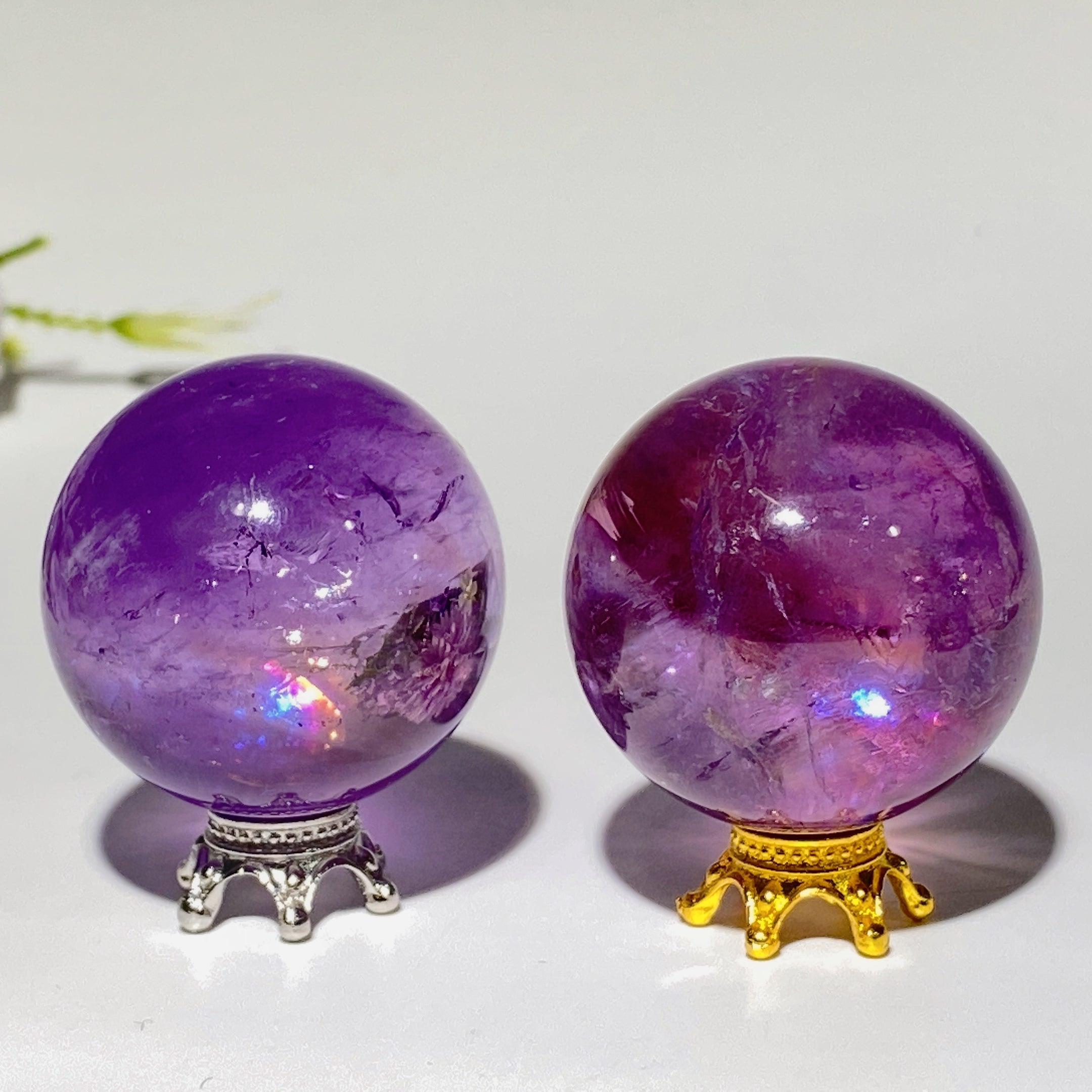 Rainbow outlets Included Amethyst Sphere