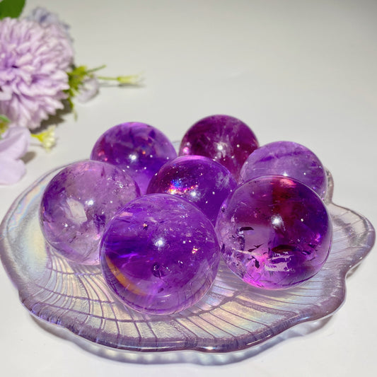 30-35mm Rainbow Amethyst Sphere Crystal Healing Bulk Wholesale