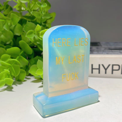 2.7" Mixed Crystal Tombstone Carvings Bulk Wholesale