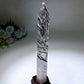37cm Large Unique Black Tourmaline In Quartz Tower with Rainbow Crystal Healing Bulk Wholesale