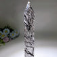 37cm Large Unique Black Tourmaline In Quartz Tower with Rainbow Crystal Healing Bulk Wholesale