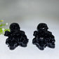 3.0" Black Obsidian Skulls Carving Crystal Healing Bulk Wholesale