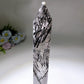 37cm Large Unique Black Tourmaline In Quartz Tower with Rainbow Crystal Healing Bulk Wholesale