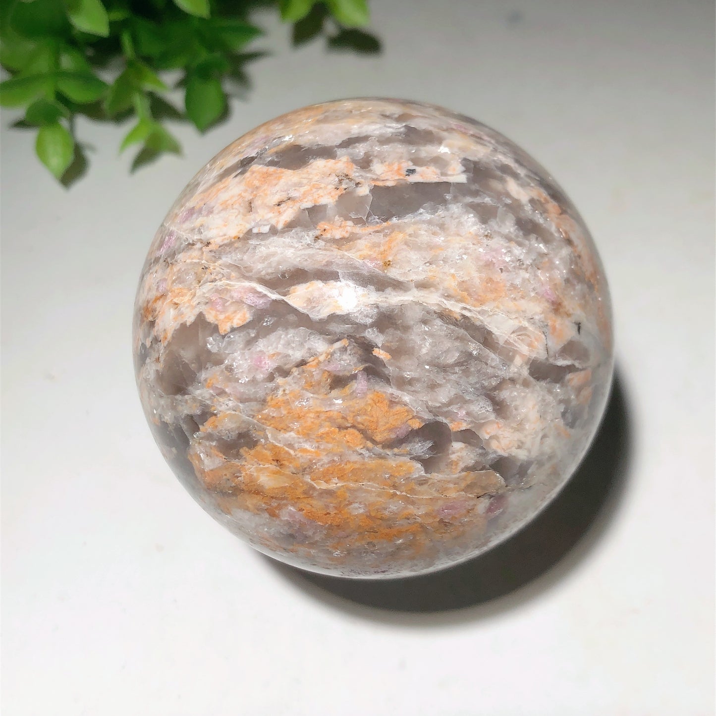 2.0"-4.5" Pink Tourmaline In Mica Smoky Quartz Sphere Bulk Wholesale