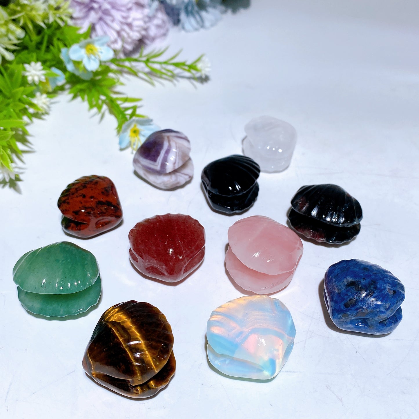 1.1" Crystal Shell Carving Crystal Healing Bulk Wholesale