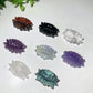 1.5" Mixed Crystal Lotus Flower Carvings Crystal Healing Bulk Wholesale