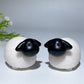 2.8" White Jade Obsidian Shaun the Sheep Carving Crystal Healing Bulk Wholesale