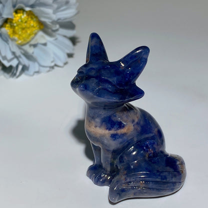 2.3" Mixed Crystal Fox Carvings Bulk Wholesale