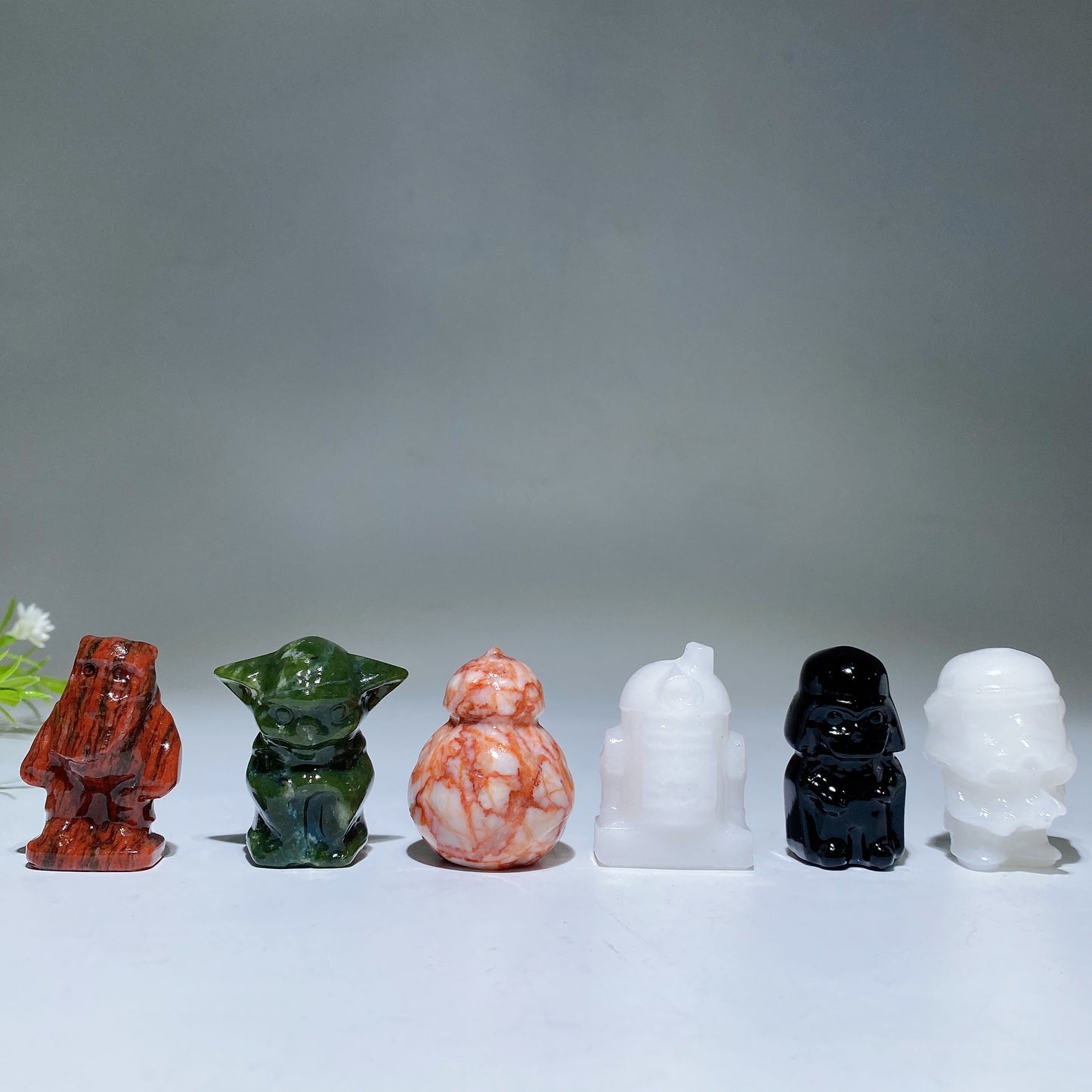 1.3" Crystal Star War Carving Set Crystal Healing Bulk Wholesale
