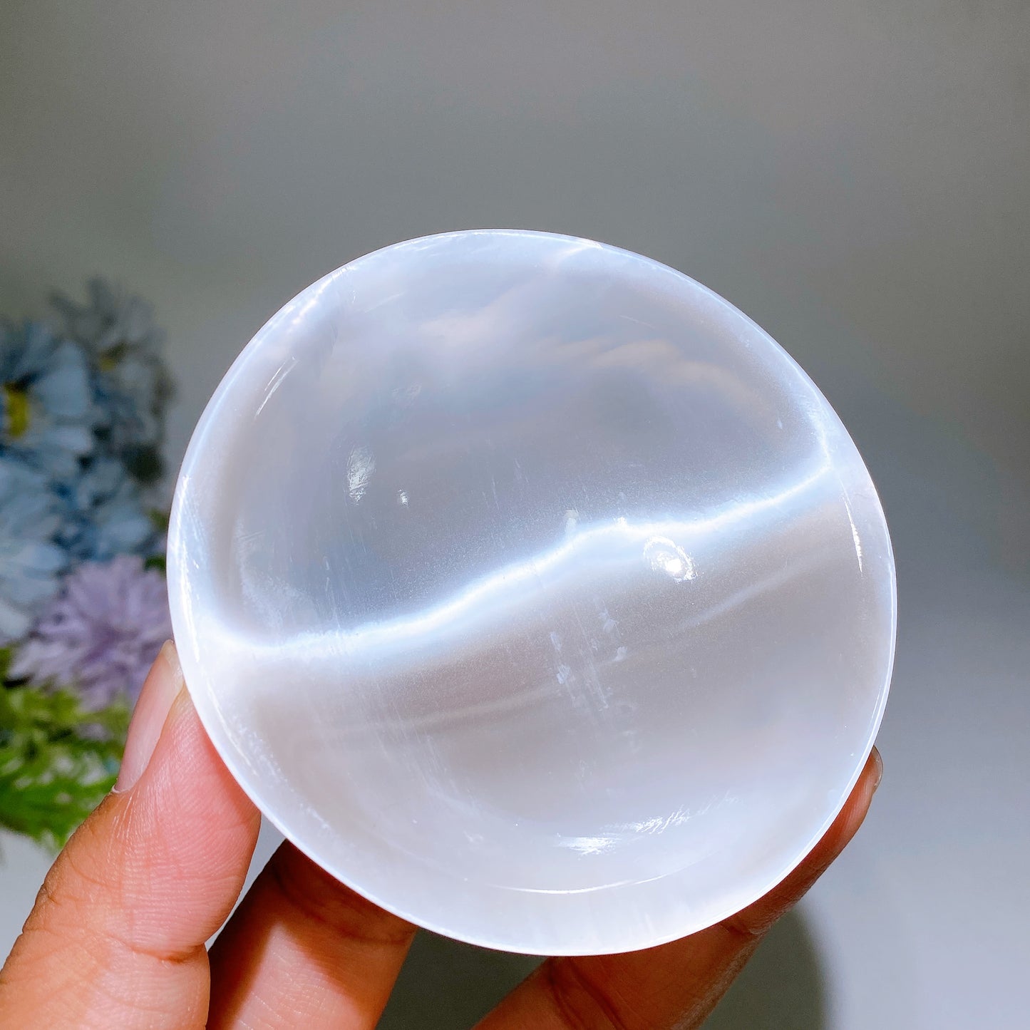 2.7"-3.1" Selenite Bowl Carving Crystal Healing Bulk Wholesale