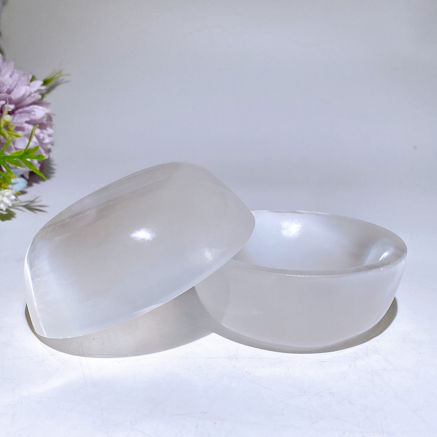 2.7"-3.1" Selenite Bowl Carving Crystal Healing Bulk Wholesale