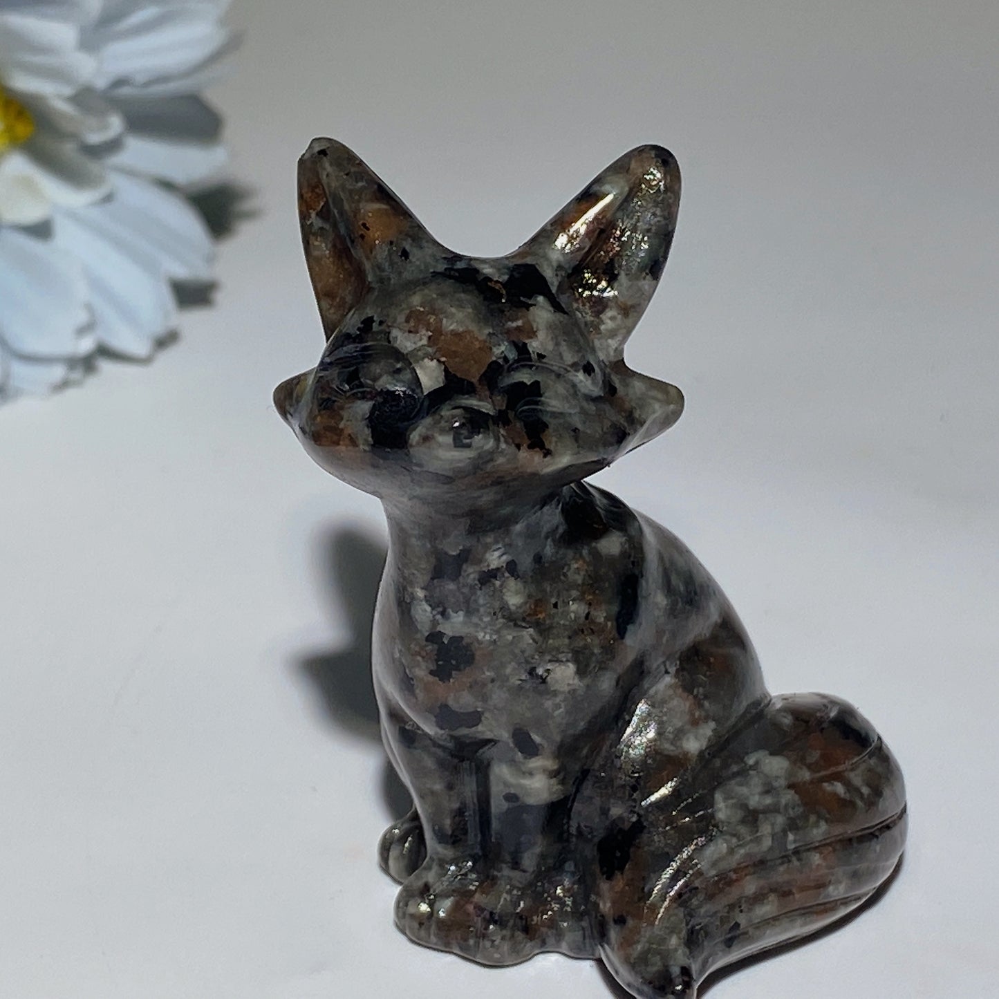 2.3" Mixed Crystal Fox Carvings Bulk Wholesale