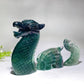 8.6" Three-pieces Dragon Crystal Carvings Crystal Healing Bulk Wholesale